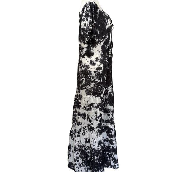 Earthbound navy/white tie dye maxidress, XXL, bohemian, festival, hippie, artsy - Picture 2 of 5